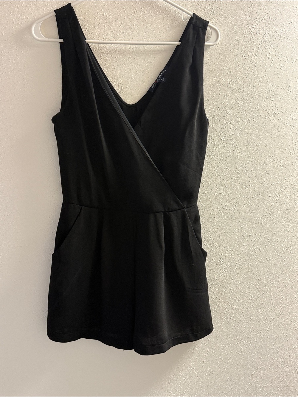 one clothing Black Top with Navy Label